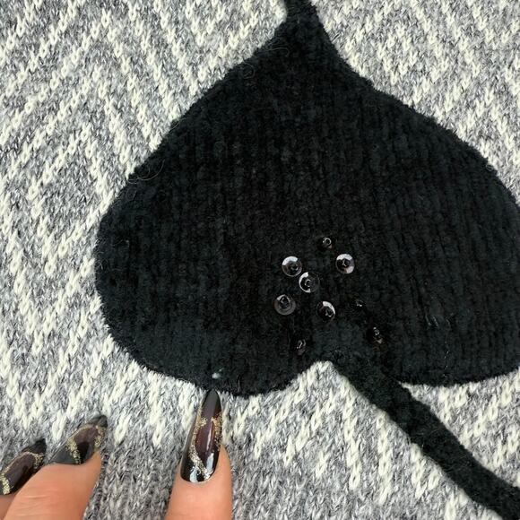 90's wool blend gray geometric knit sweater by ANGENIE - Picture 11 of 16